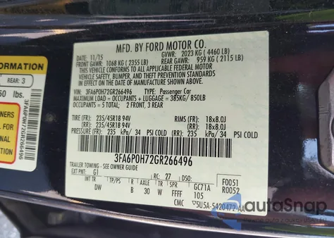 2016 Ford Fusion Se из США, поврежденный, VIN 3FA6P0H72GR266496